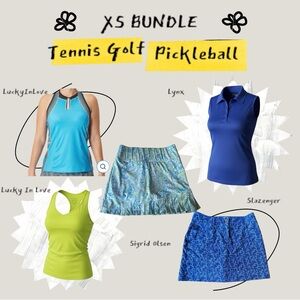 6 Pieces, All XS, Tennis Pickleball Golf Athleisure Bundle - Jofit Lucky In Love